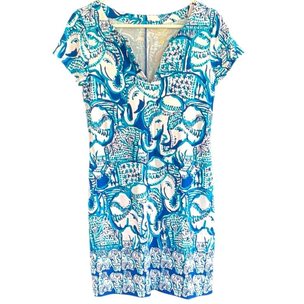 EUC Lilly Pulitzer Sophiletta Keep on Trunkin
Dress Blue White Size Small